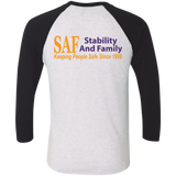 SAF - Tri-Blend 3/4 Sleeve Raglan T-Shirt