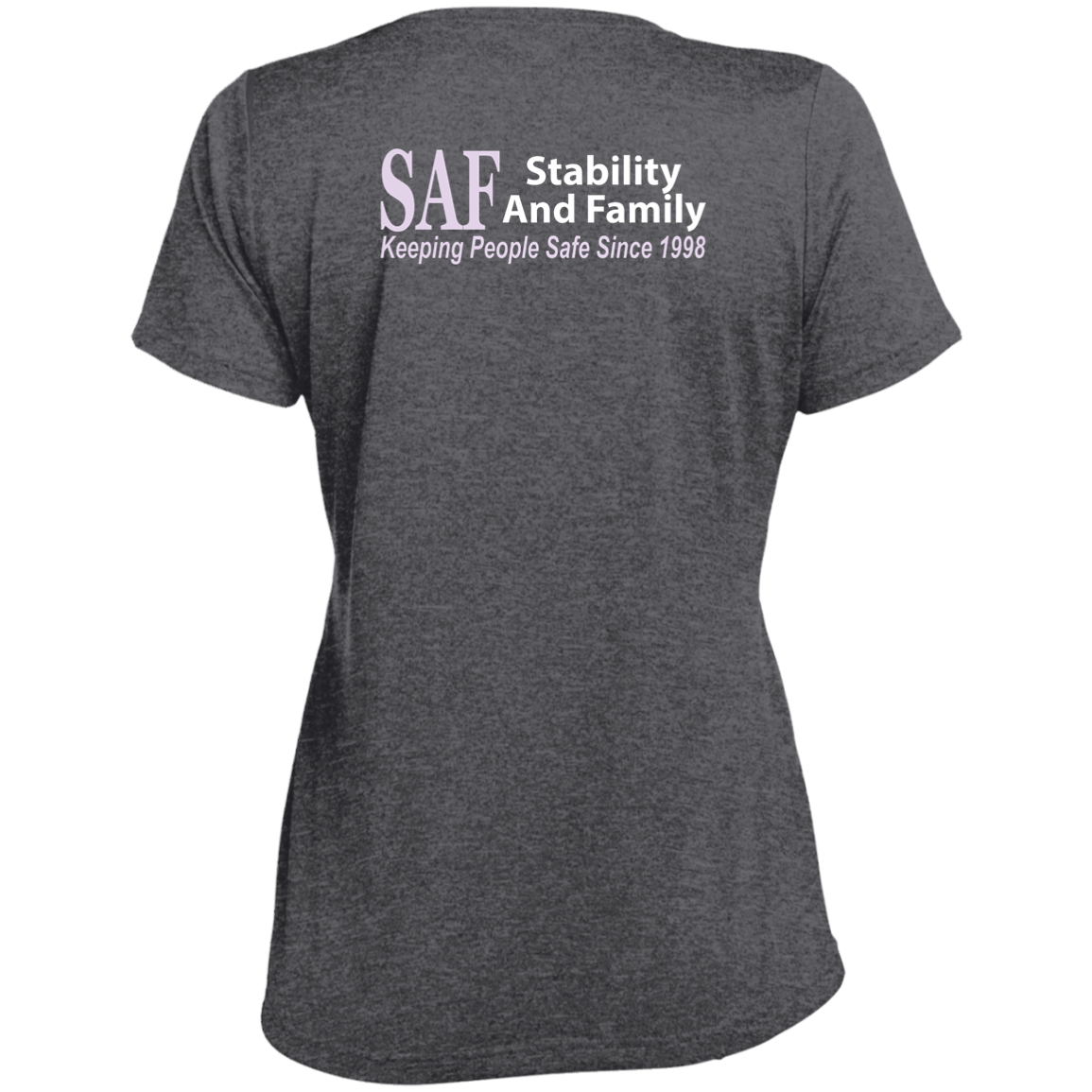 SAF - Ladies' Heather Scoop Neck Performance Tee