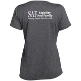SAF - Ladies' Heather Scoop Neck Performance Tee