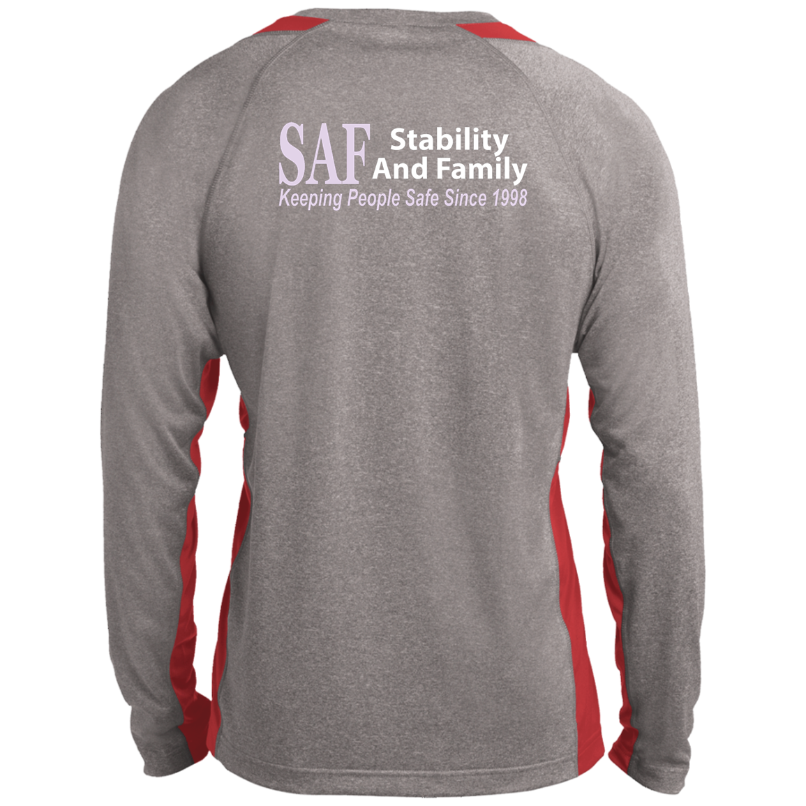SAF - Long Sleeve Heather Colorblock Performance Tee