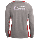 SAF - Long Sleeve Heather Colorblock Performance Tee