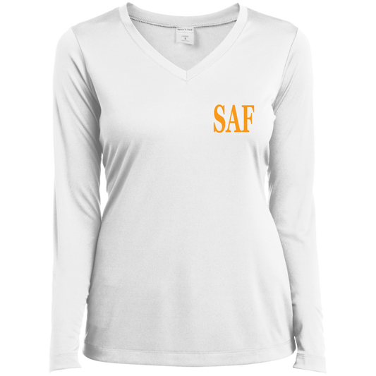 SAF - Ladies’ Long Sleeve Performance V-Neck Tee