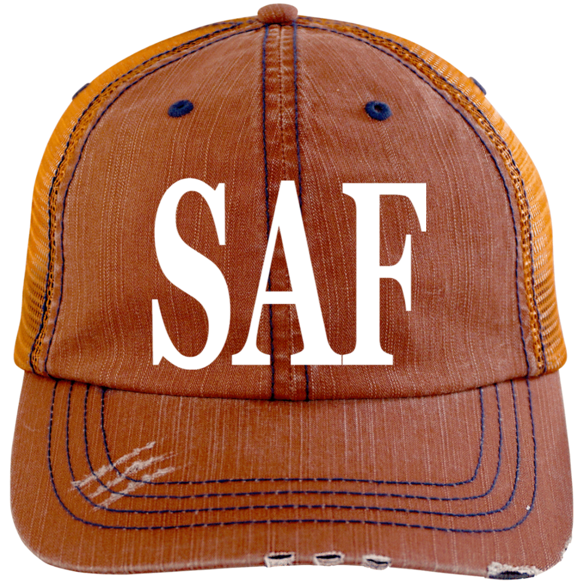SAF - Distressed Unstructured Trucker Cap