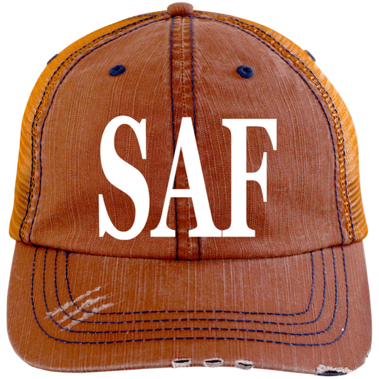SAF - Distressed Unstructured Trucker Cap