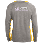 SAF - Long Sleeve Heather Colorblock Performance Tee