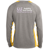 SAF - Long Sleeve Heather Colorblock Performance Tee