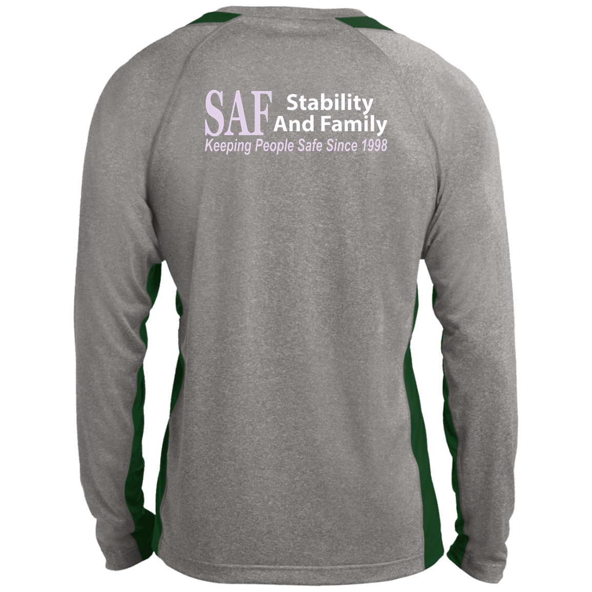 SAF - Long Sleeve Heather Colorblock Performance Tee