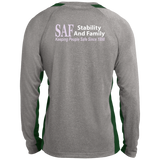 SAF - Long Sleeve Heather Colorblock Performance Tee
