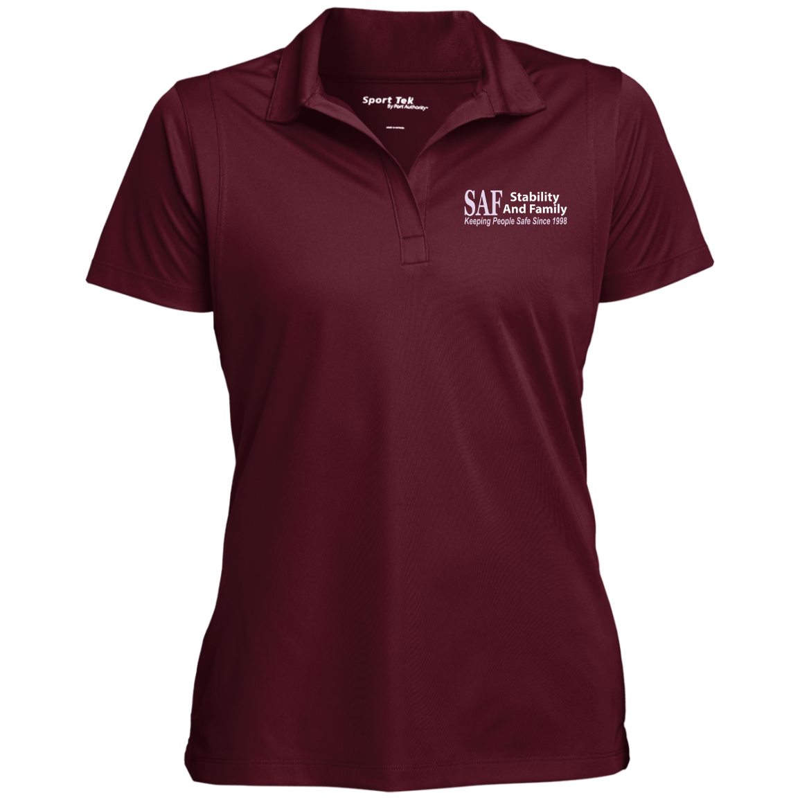 SAF - Women's Micropique Tag-Free Flat-Knit Collar Polo