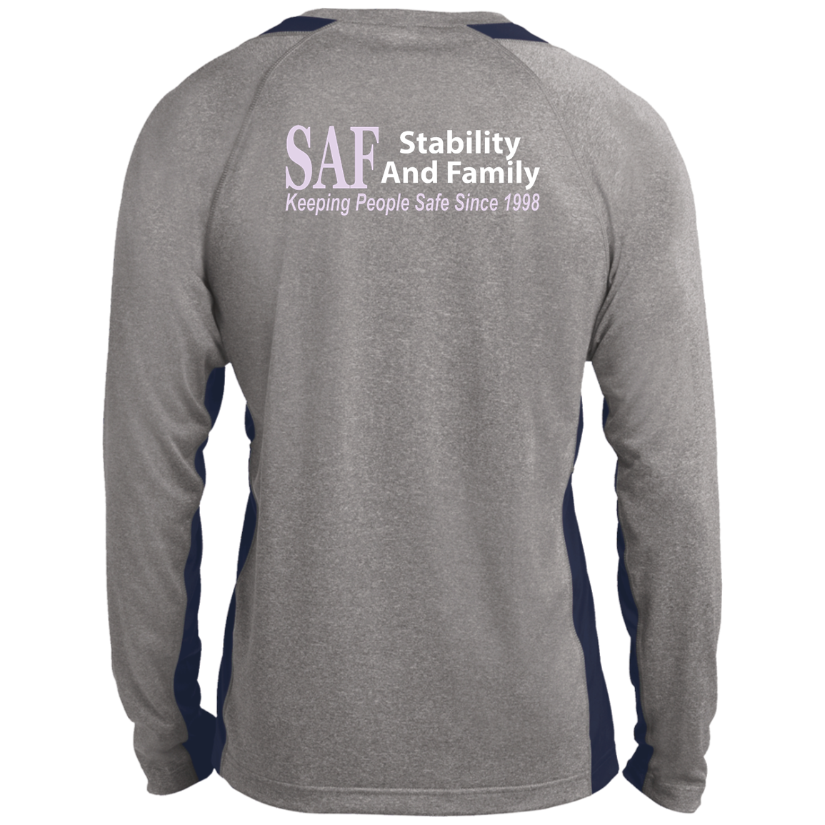 SAF - Long Sleeve Heather Colorblock Performance Tee
