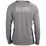 SAF - Long Sleeve Heather Colorblock Performance Tee