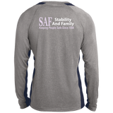 SAF - Long Sleeve Heather Colorblock Performance Tee