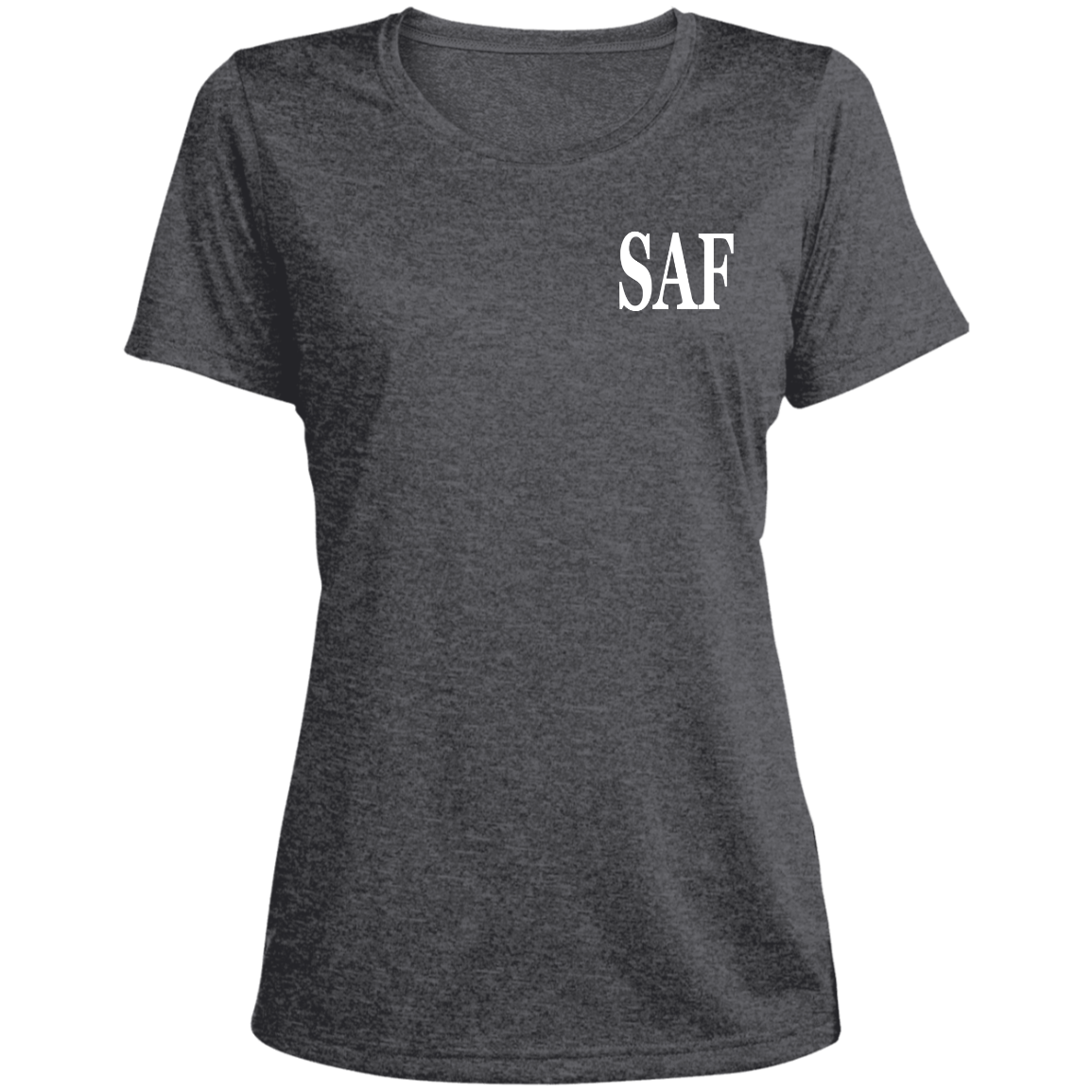 SAF - Ladies' Heather Scoop Neck Performance Tee