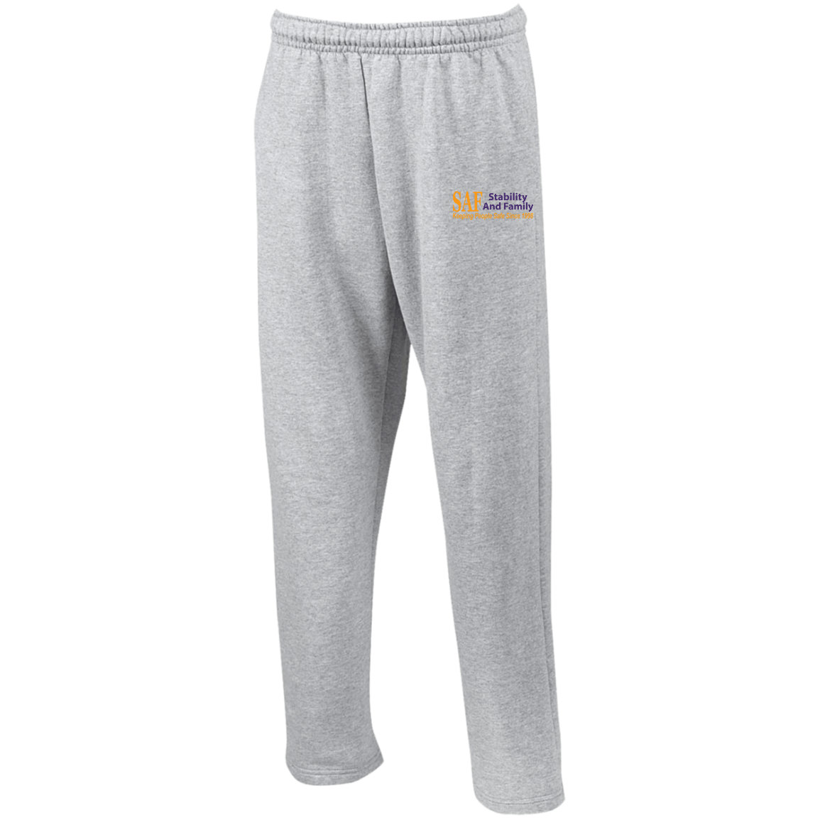 SAF - Unisex Open Bottom Sweatpants with Pockets