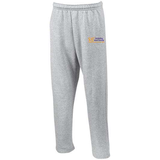 SAF - Unisex Open Bottom Sweatpants with Pockets