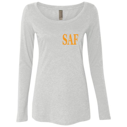 SAF - Ladies' Triblend LS Scoop