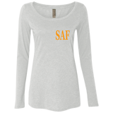 SAF - Ladies' Triblend LS Scoop