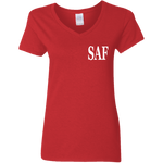 SAF - Ladies' 5.3 oz. V-Neck T-Shirt