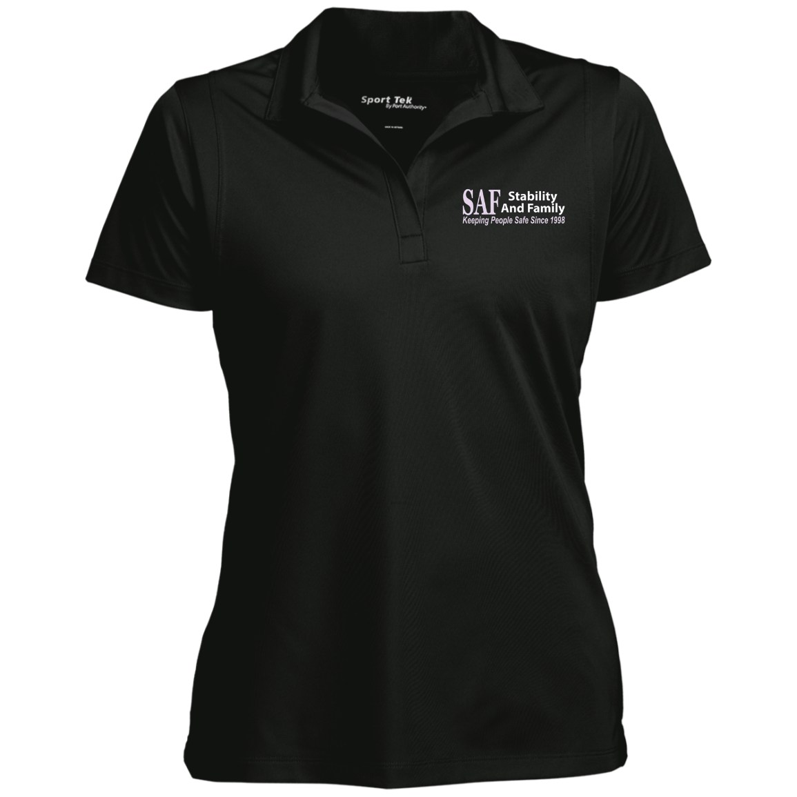 SAF - Women's Micropique Tag-Free Flat-Knit Collar Polo