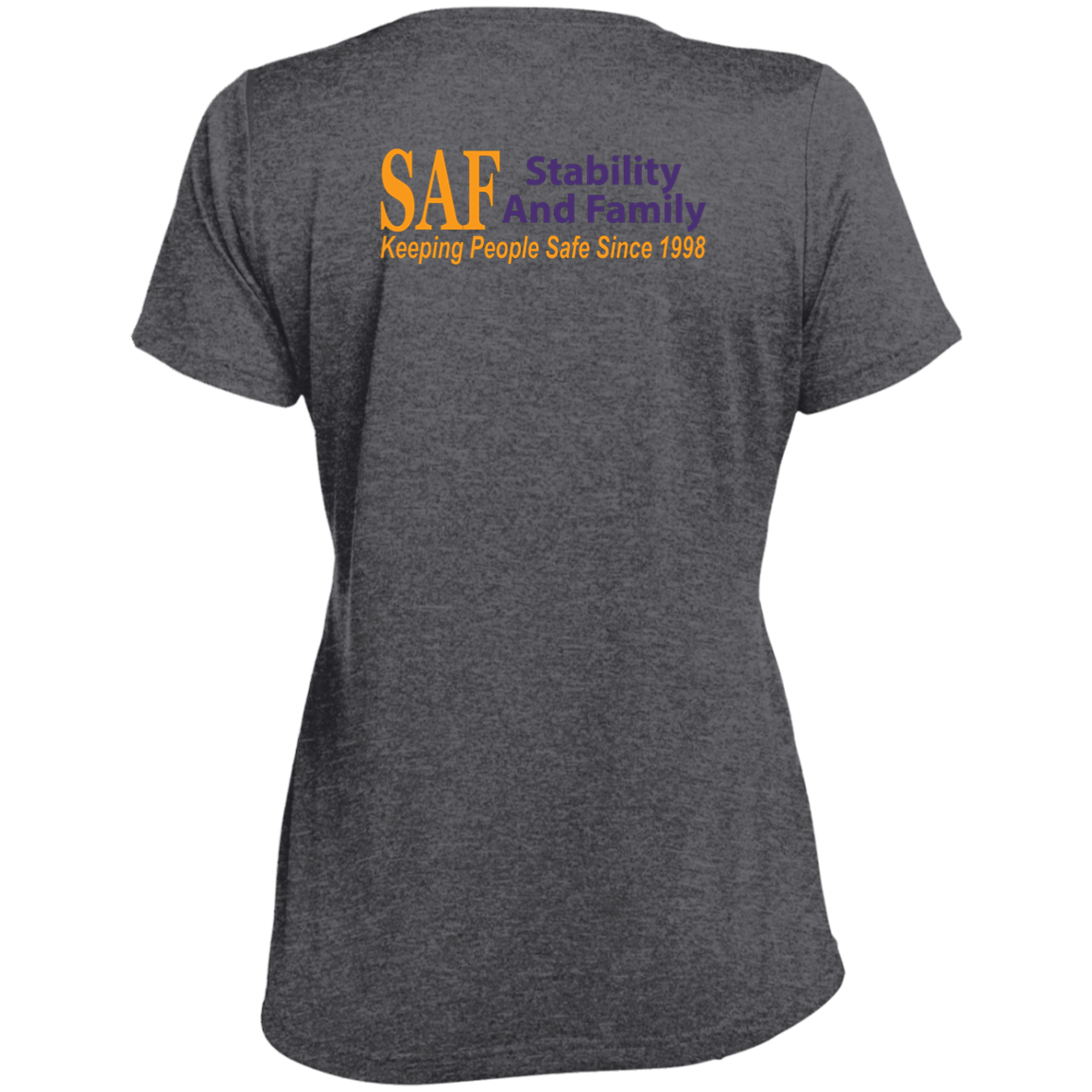 SAF - Ladies' Heather Scoop Neck Performance Tee