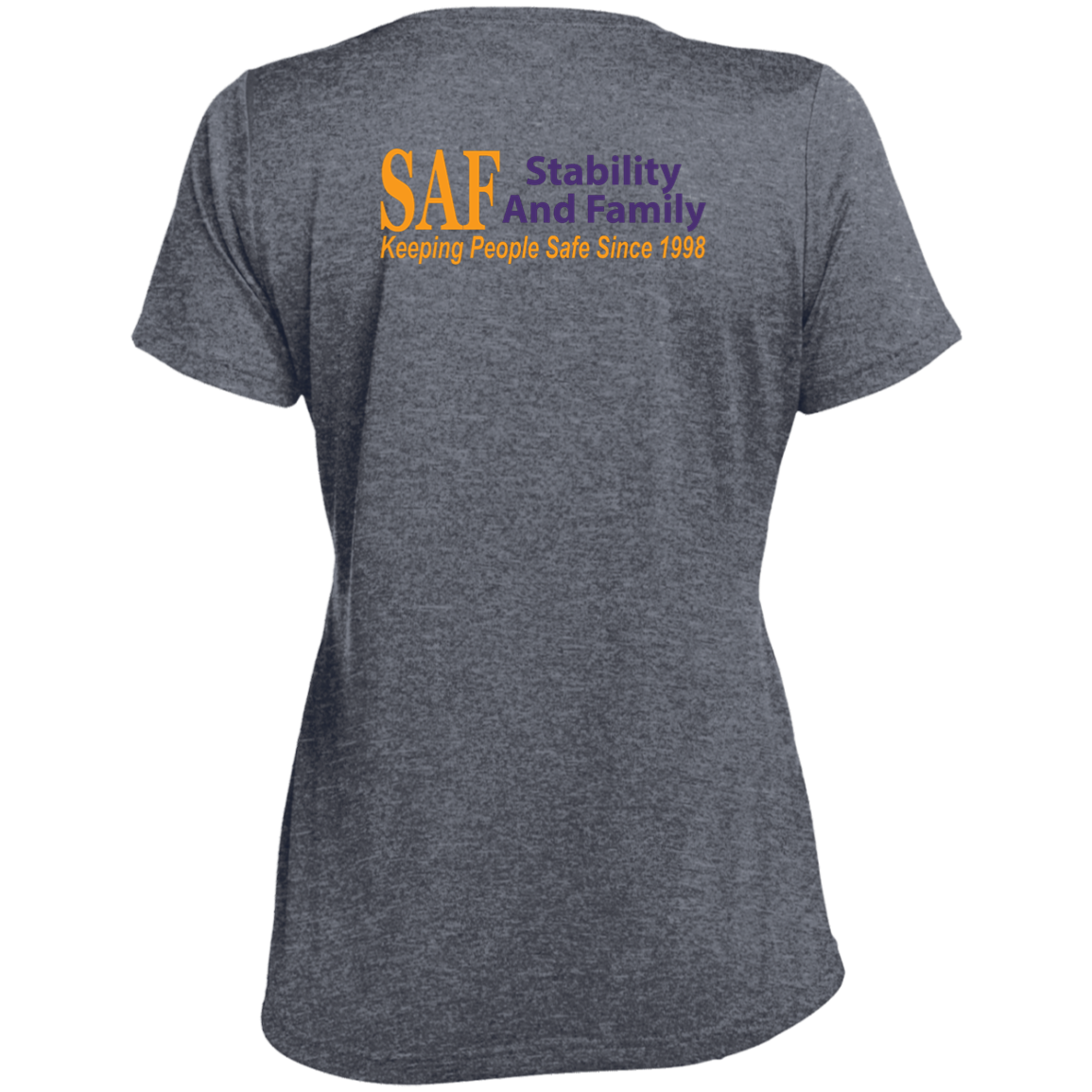 SAF - Ladies' Heather Scoop Neck Performance Tee