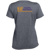 SAF - Ladies' Heather Scoop Neck Performance Tee