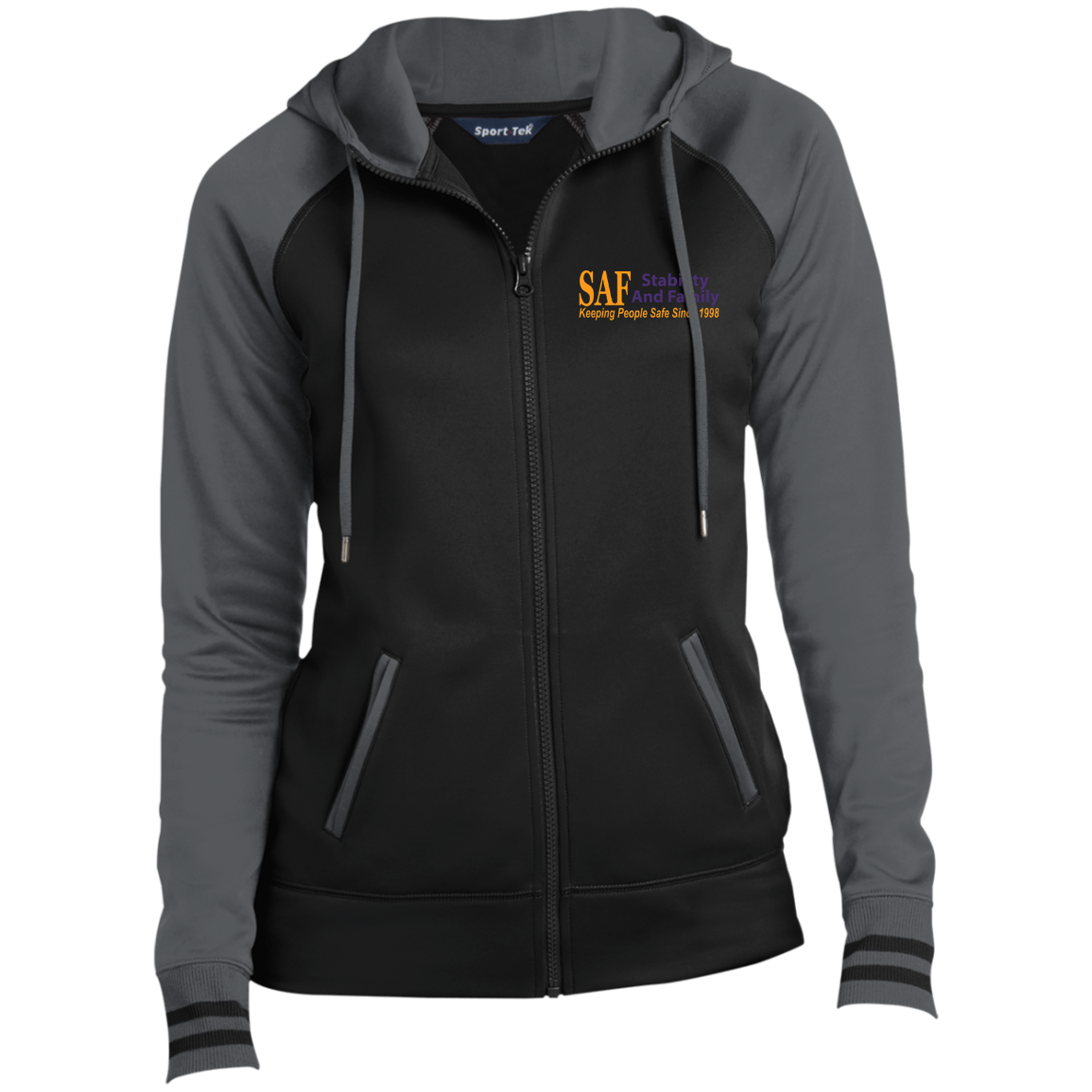 SAF - Ladies' Moisture Wick Full-Zip Hooded Jacket