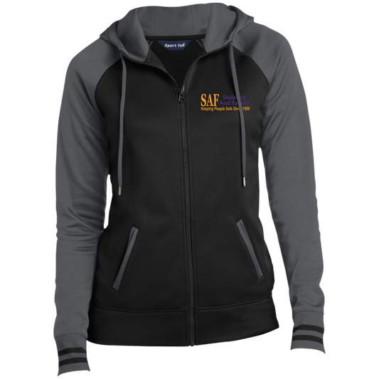 SAF - Ladies' Moisture Wick Full-Zip Hooded Jacket