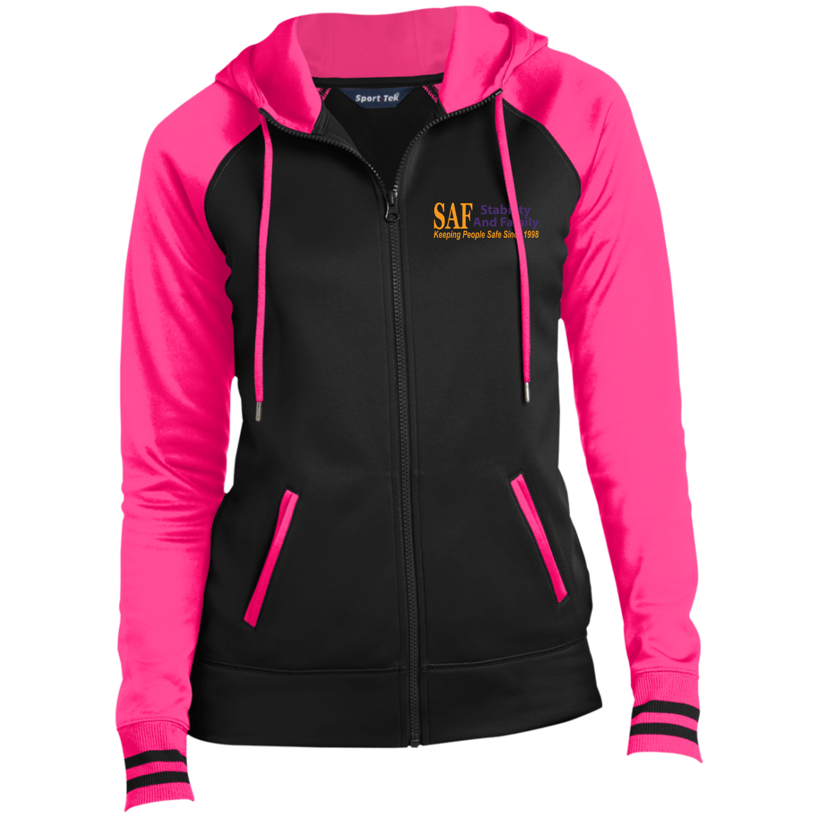 SAF - Ladies' Moisture Wick Full-Zip Hooded Jacket