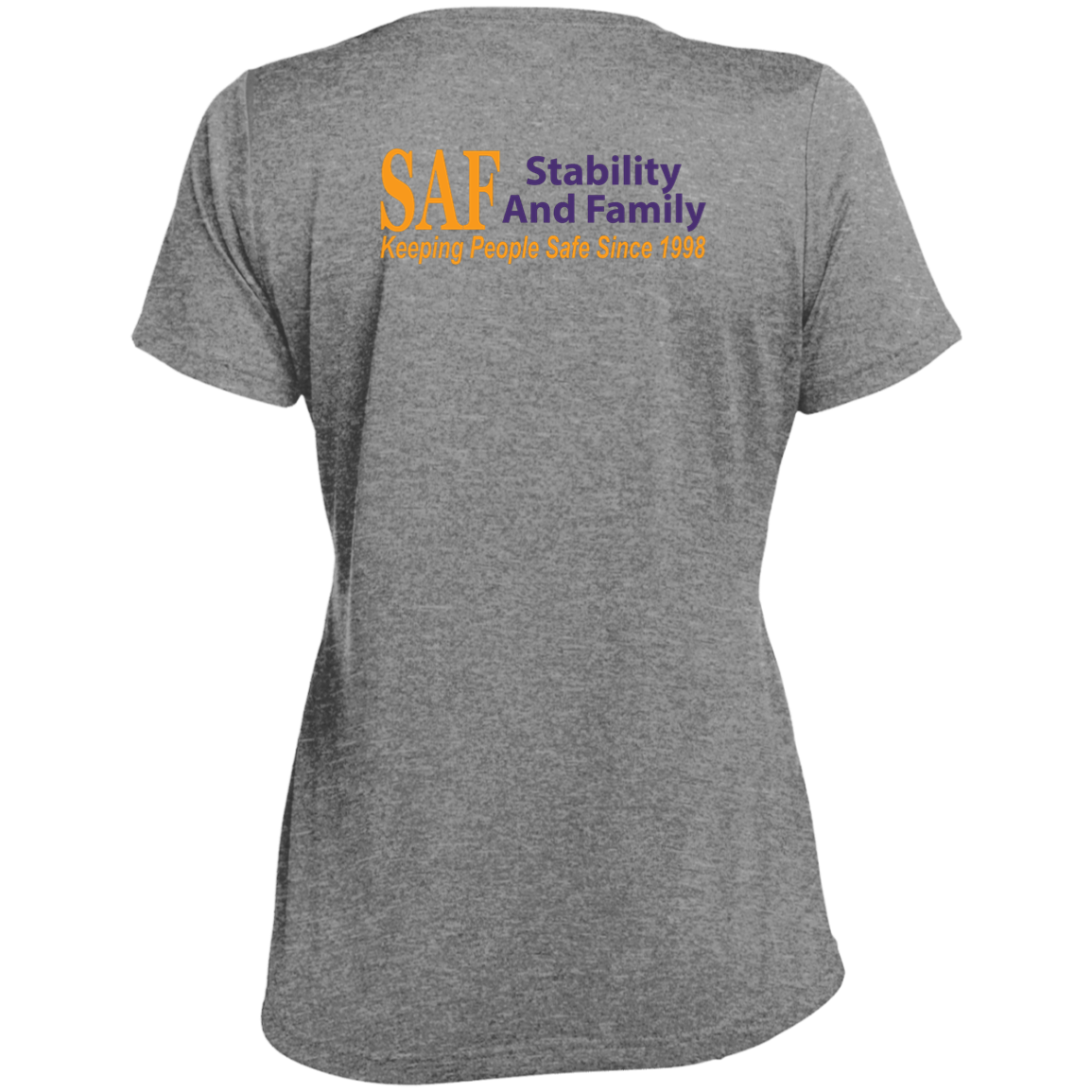 SAF - Ladies' Heather Scoop Neck Performance Tee