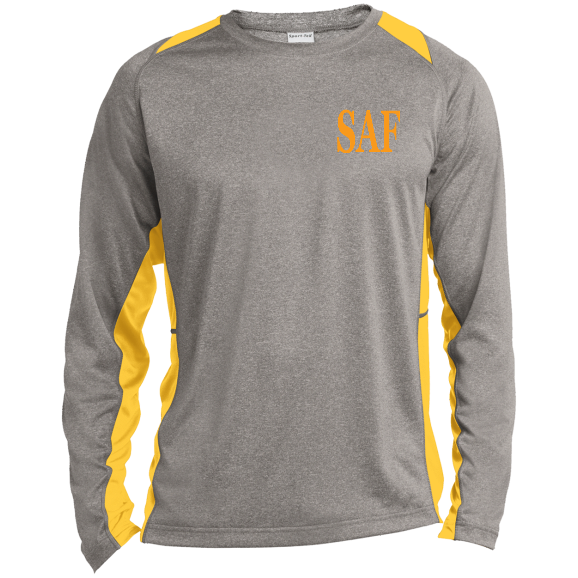 SAF - Long Sleeve Heather Colorblock Performance Tee