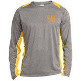 SAF - Long Sleeve Heather Colorblock Performance Tee