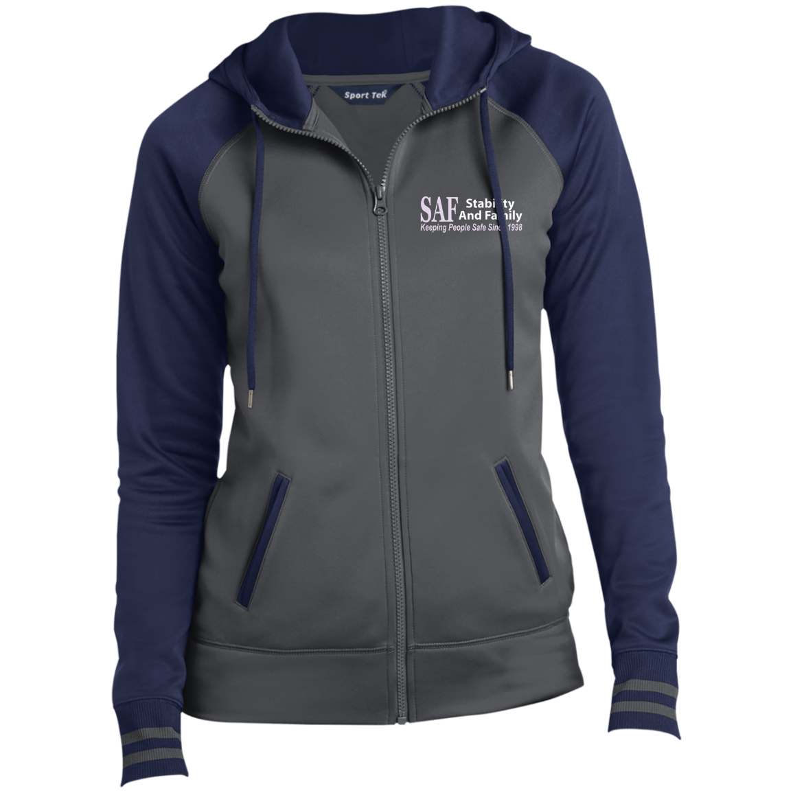 SAF - Ladies' Moisture Wick Full-Zip Hooded Jacket