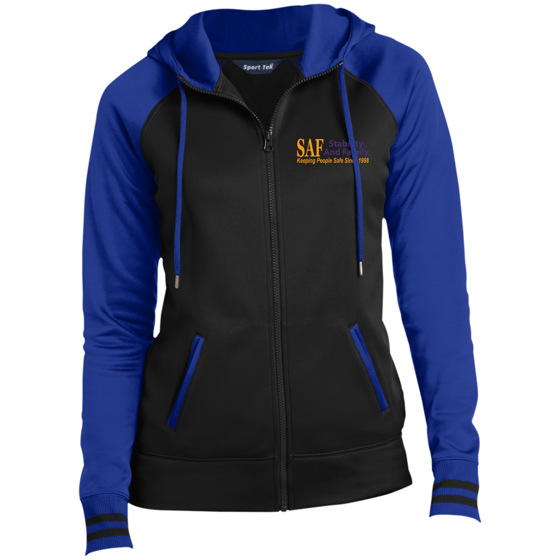 SAF - Ladies' Moisture Wick Full-Zip Hooded Jacket