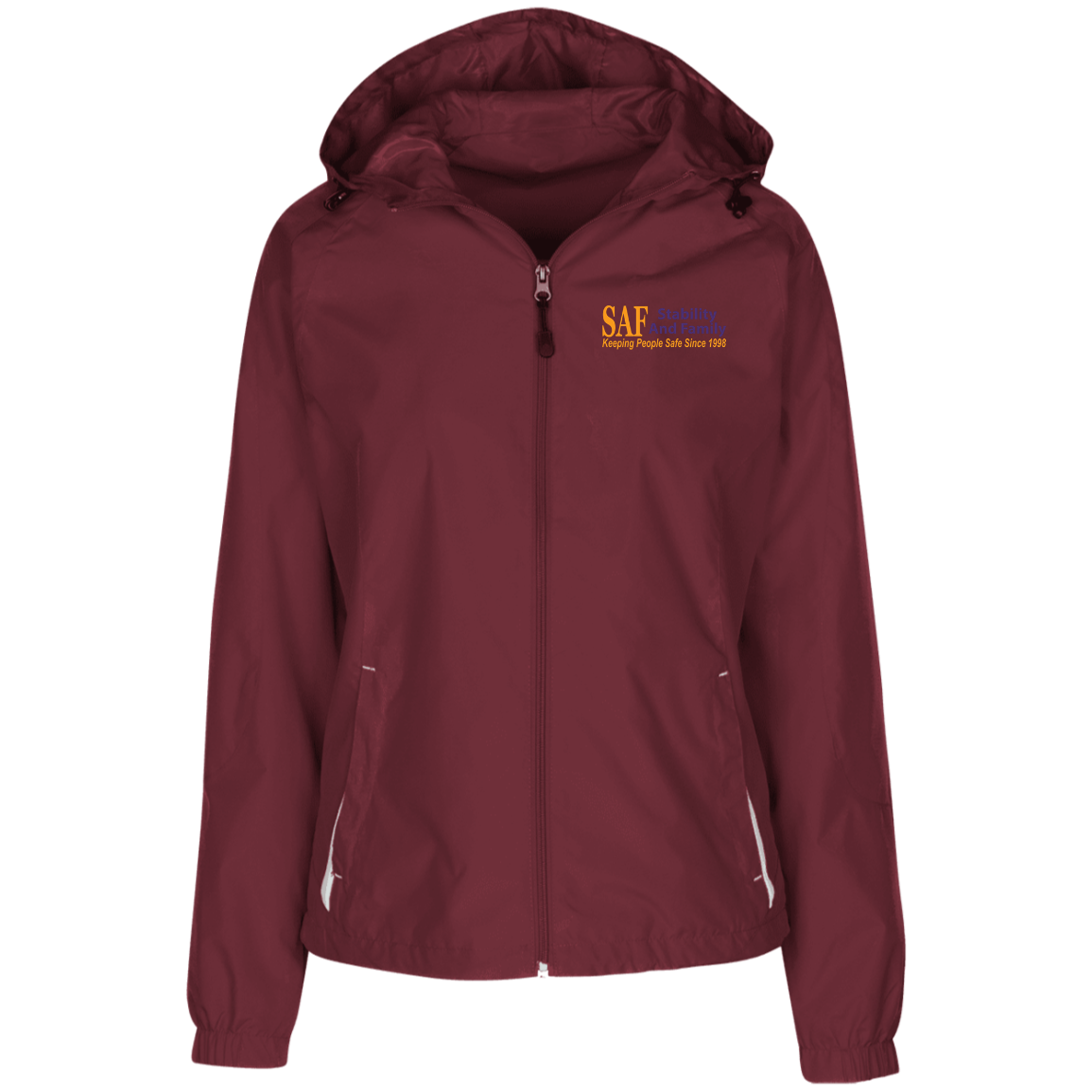 SAF - Ladies' Jersey-Lined Hooded Windbreaker