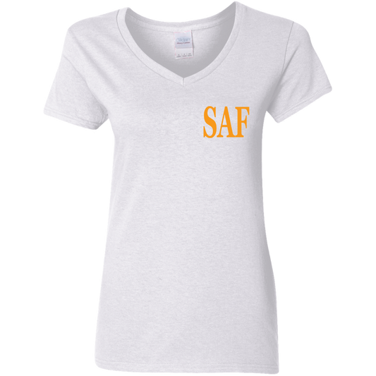 SAF - Ladies' 5.3 oz. V-Neck T-Shirt