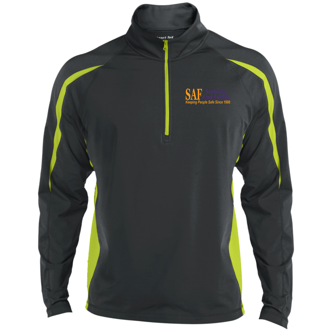 SAF - Men's Sport Wicking Colorblock 1/2 Zip
